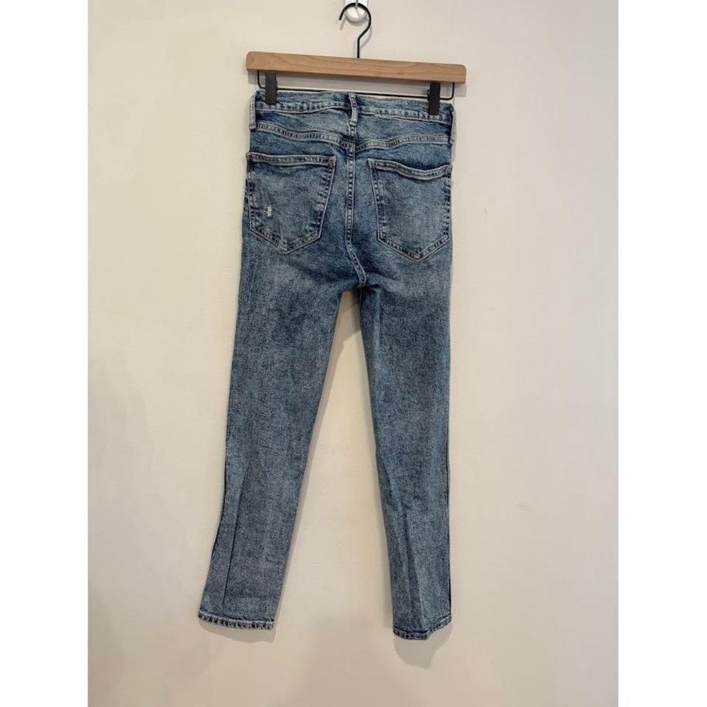 GAP High Rise Vintage Slim Jeans Acid Wash Distressed Blue Women's‎ Size 25 - Picture 3 of 8